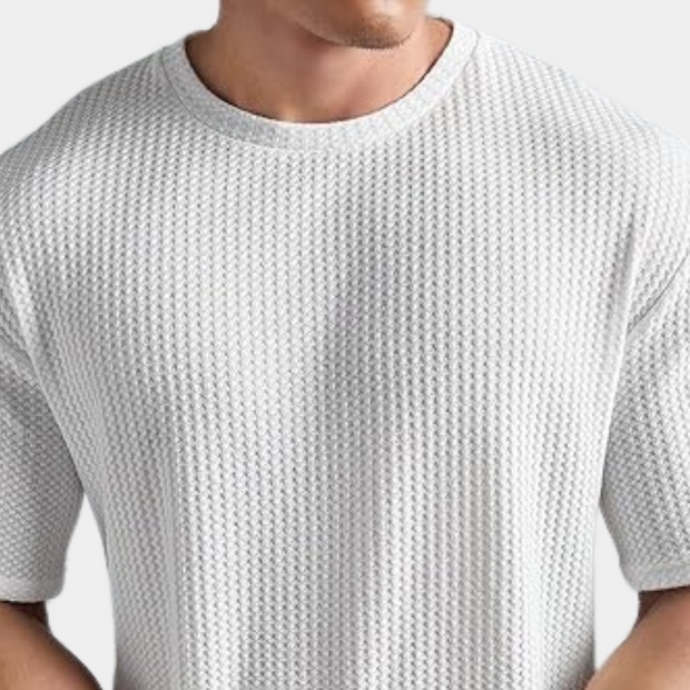 WW | Geripptes T-shirt Für Herren Lässig & Bequem