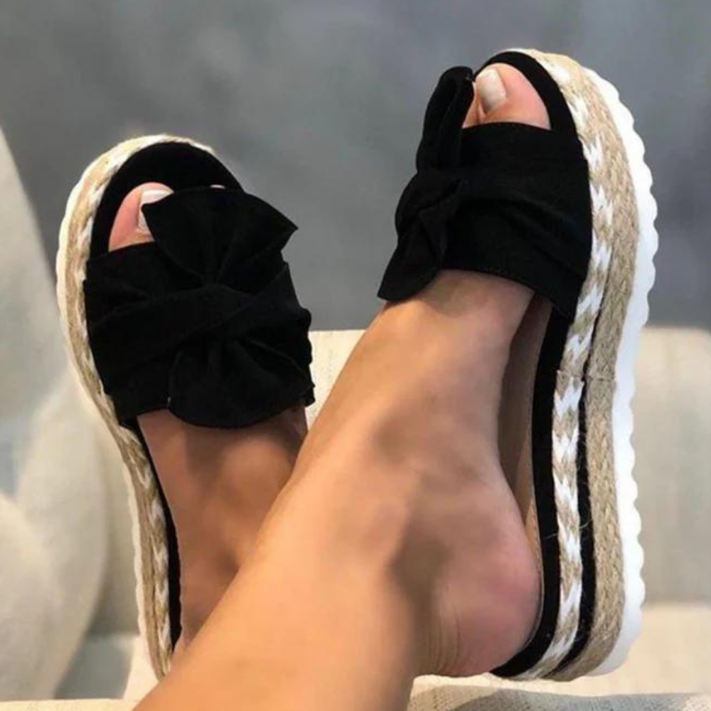 WW | Elegante Damen Sandalen Irma mit Einer Raffinierten Schleife