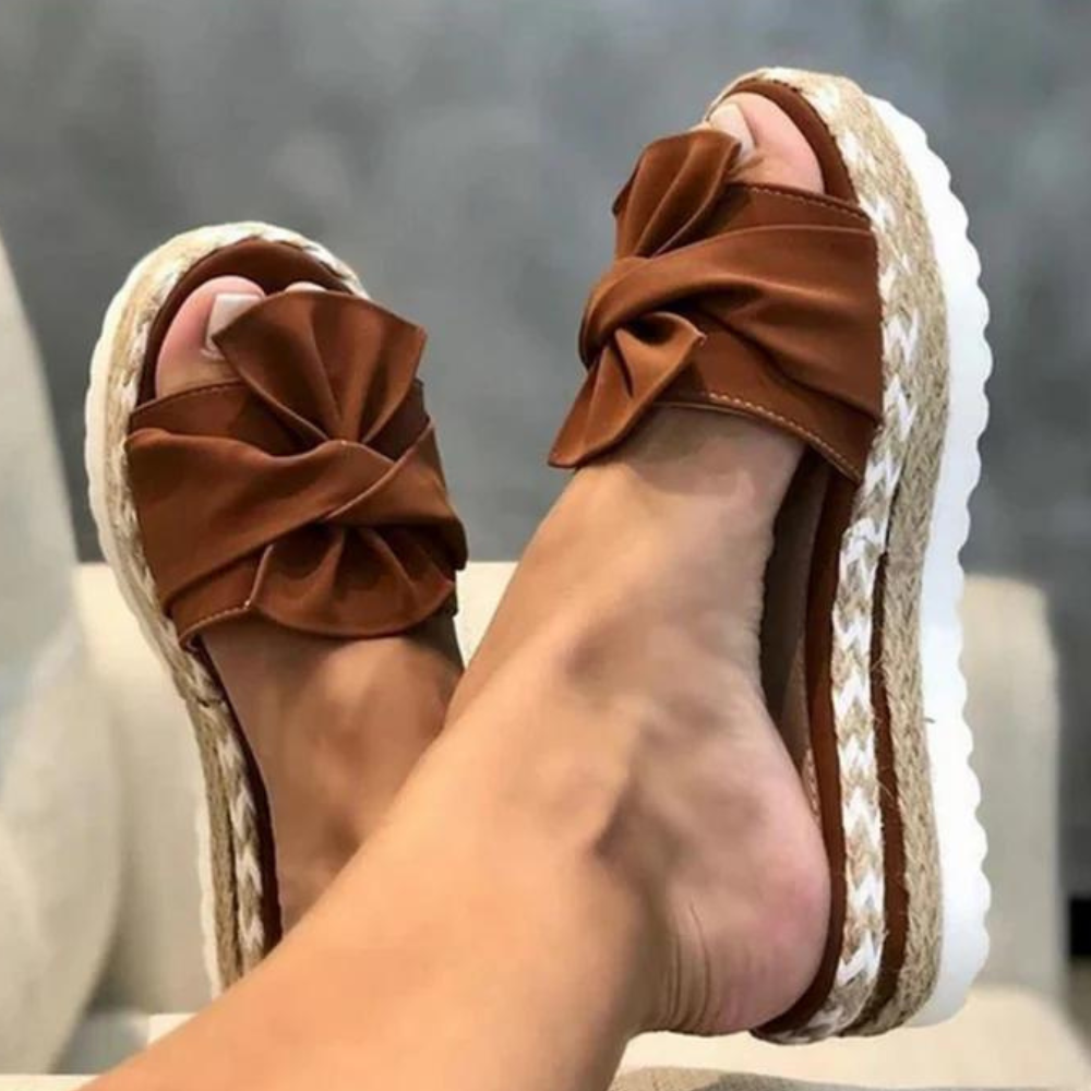 WW | Elegante Damen Sandalen Irma mit Einer Raffinierten Schleife