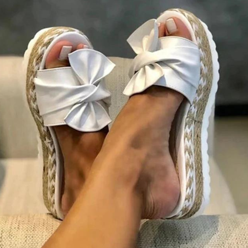 WW | Elegante Damen Sandalen Irma mit Einer Raffinierten Schleife