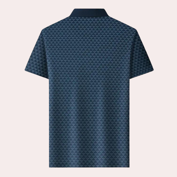 WW | Atmungsaktives Herren Polo Mit Geometrischem Muster
