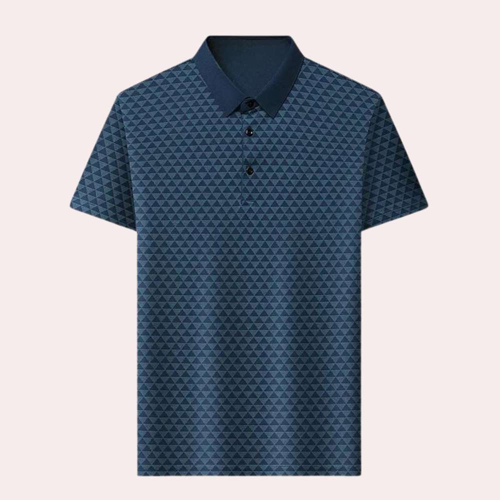 WW | Atmungsaktives Herren Polo Mit Geometrischem Muster