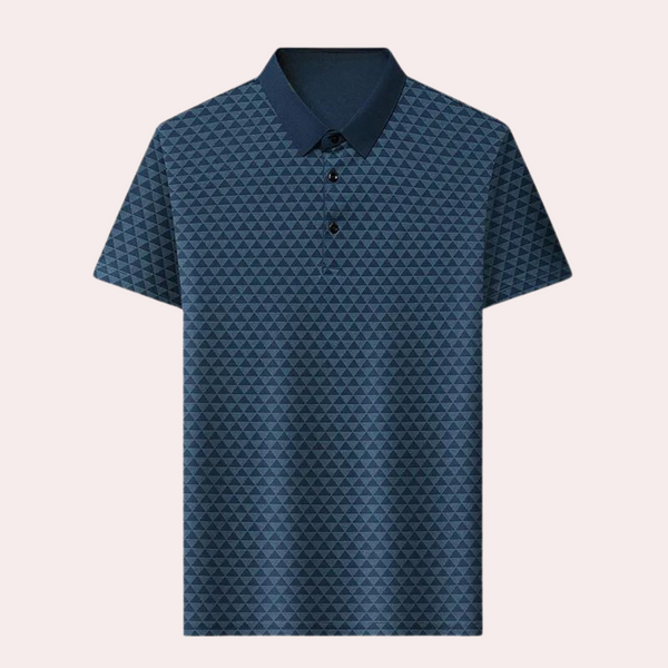 WW | Atmungsaktives Herren Polo Mit Geometrischem Muster