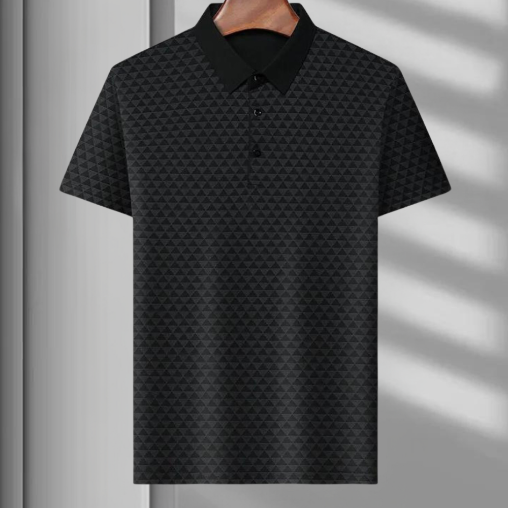 WW | Atmungsaktives Herren Polo Mit Geometrischem Muster