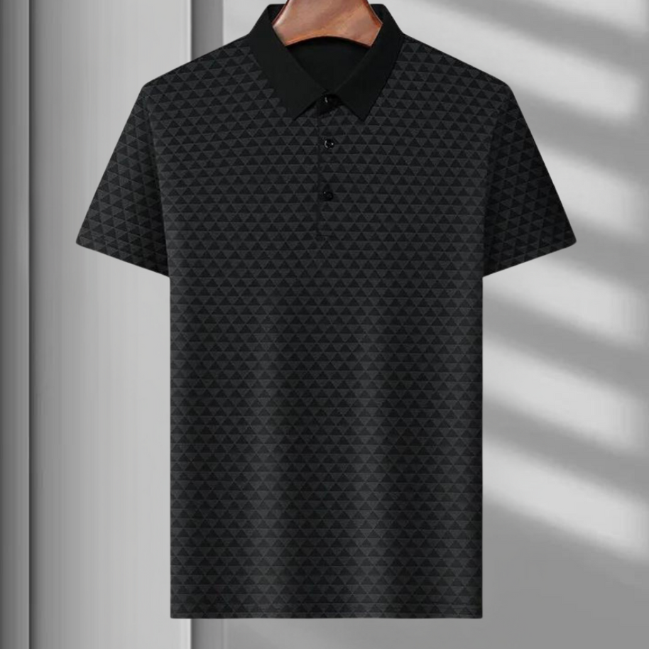 WW | Atmungsaktives Herren Polo Mit Geometrischem Muster