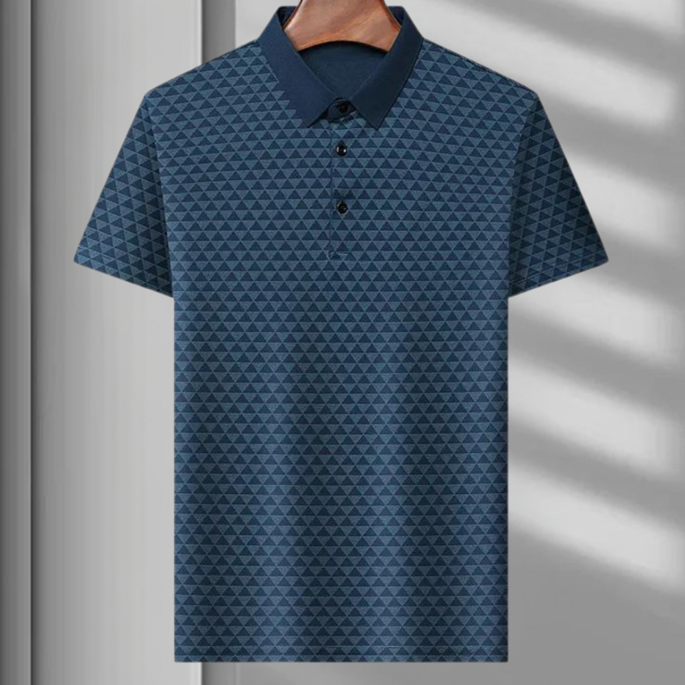 WW | Atmungsaktives Herren Polo Mit Geometrischem Muster