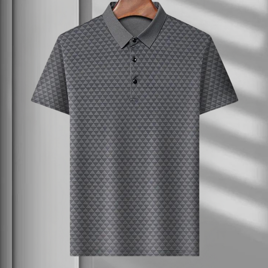 WW | Atmungsaktives Herren Polo Mit Geometrischem Muster