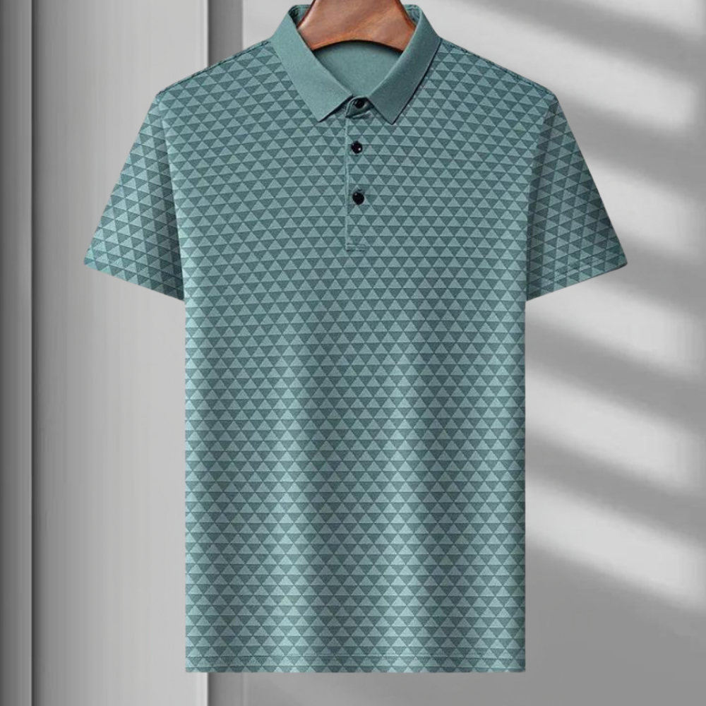 WW | Atmungsaktives Herren Polo Mit Geometrischem Muster