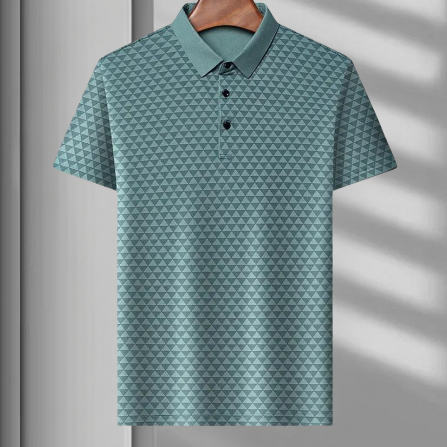 WW | Atmungsaktives Herren Polo Mit Geometrischem Muster