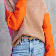 Wunderschöner Farbblock-Pullover