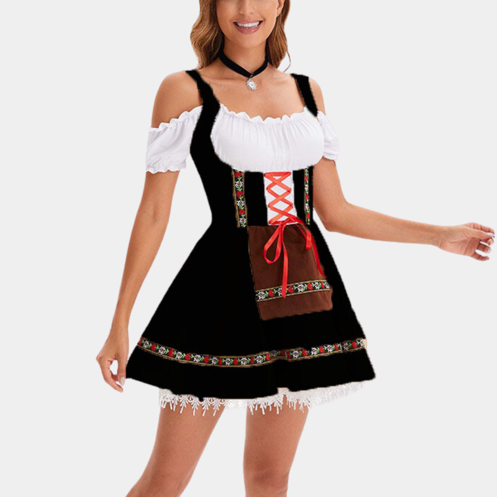 WW | Zeitloses Cold Shoulder Oktoberfest Kleid für Frauen