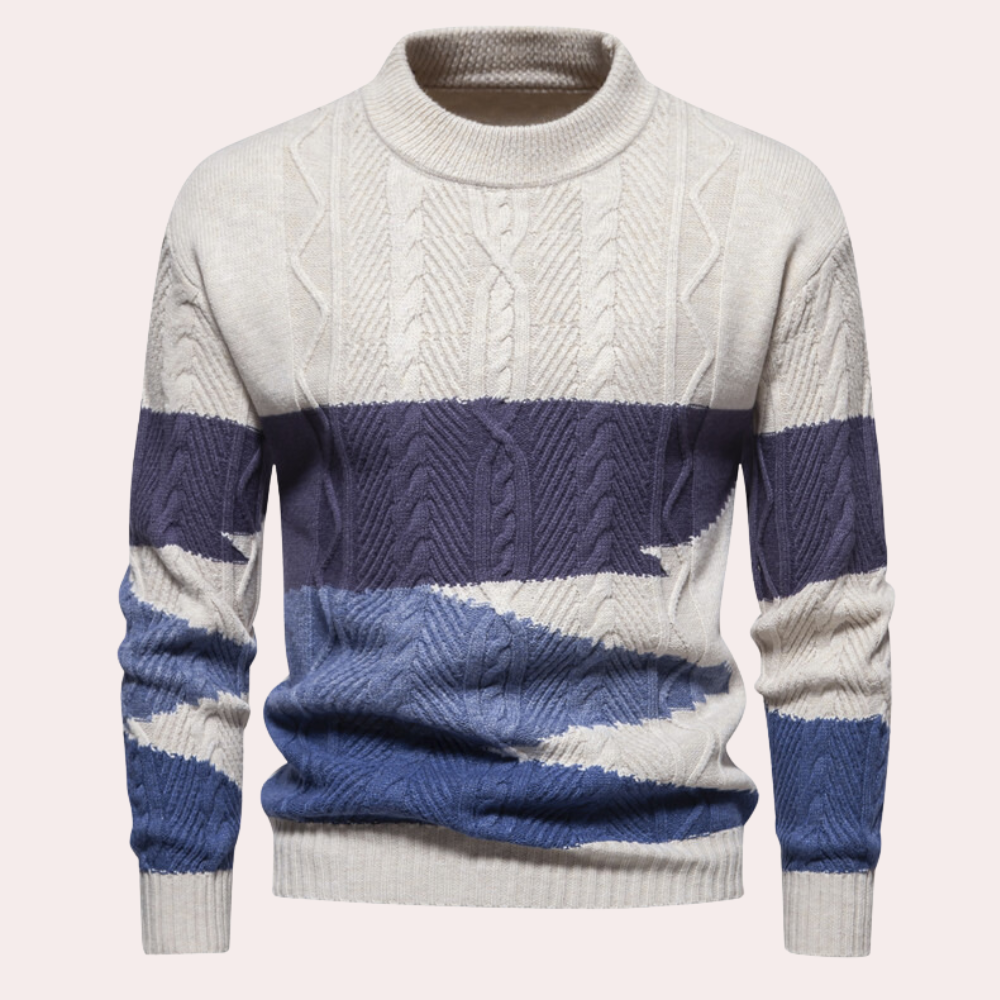 WW | Eleganter Zopfmuster Pullover Für Herren