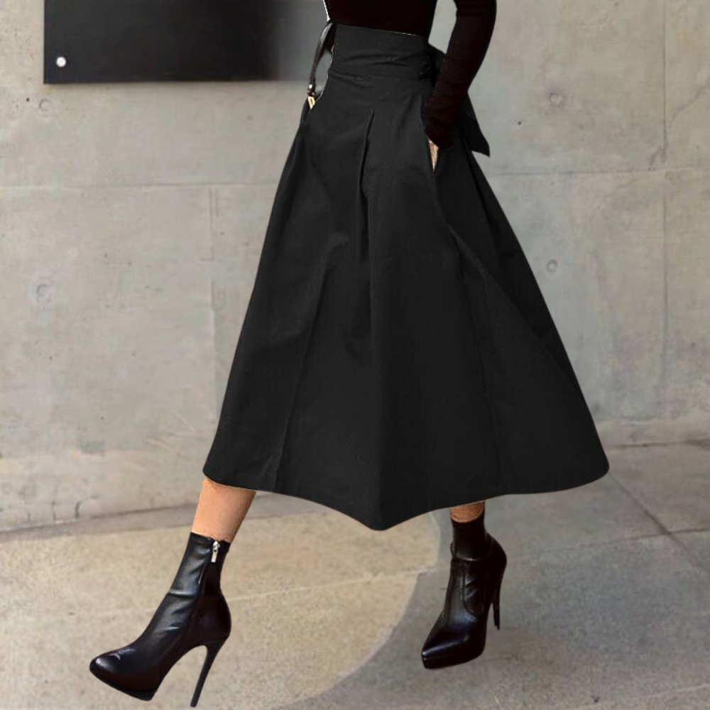 WW | Damen Rock Mit Hoher Taille Und Schleife