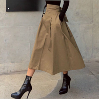 WW | Damen Rock Mit Hoher Taille Und Schleife