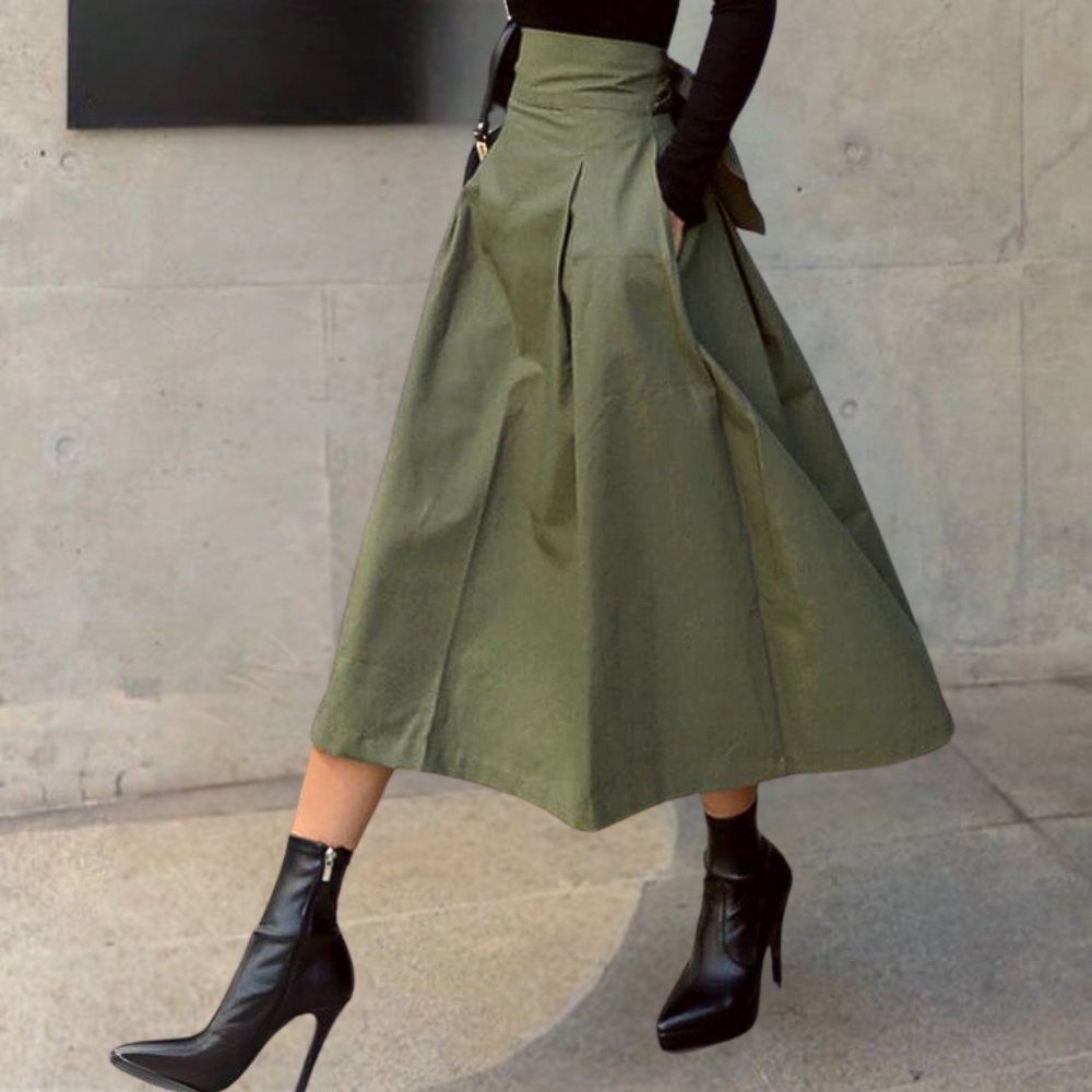 WW | Damen Rock Mit Hoher Taille Und Schleife