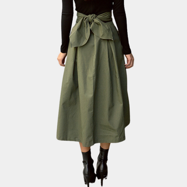 WW | Damen Rock Mit Hoher Taille Und Schleife