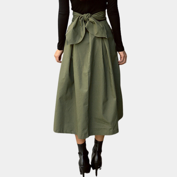 WW | Damen Rock Mit Hoher Taille Und Schleife