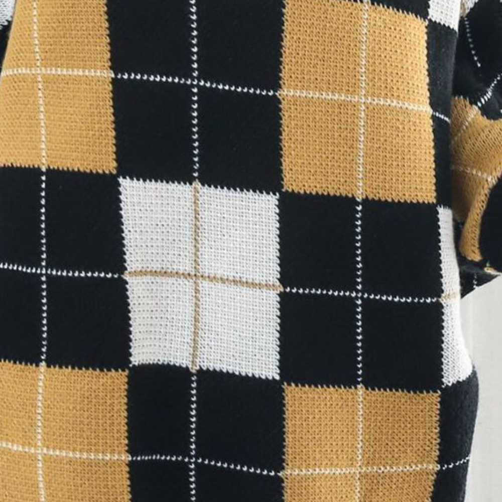 WW | Dames Trui Met Stijlvol Geruit Patroon