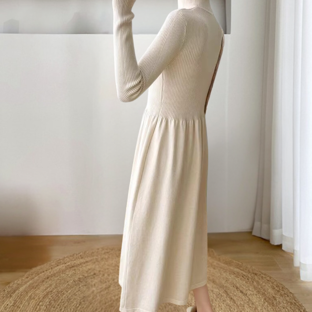 WW | Stilvolle Winter Chic Strickkleid Für Frauen