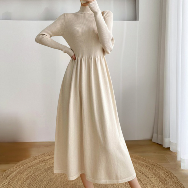 WW | Stilvolle Winter Chic Strickkleid Für Frauen