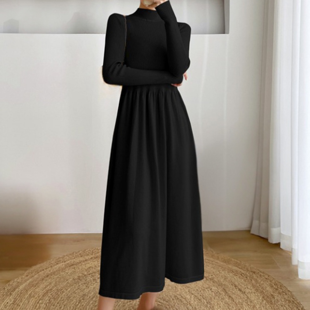 WW | Stilvolle Winter Chic Strickkleid Für Frauen