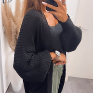 Strickjacke / Cardigan schwarz Art. 7188