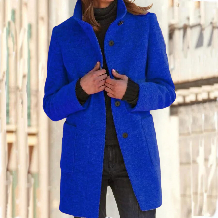 W&W Mode | Eleganter Stehkragenmantel für Damen