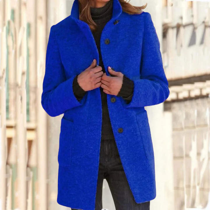 W&W Mode | Eleganter Stehkragenmantel für Damen