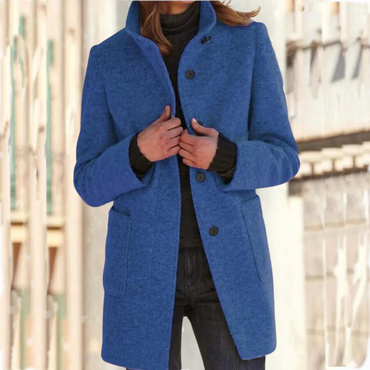 W&W Mode | Eleganter Stehkragenmantel für Damen