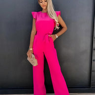 WW | Eleganter Jumpsuit mit Rüschen und Ärmeln für Damen
