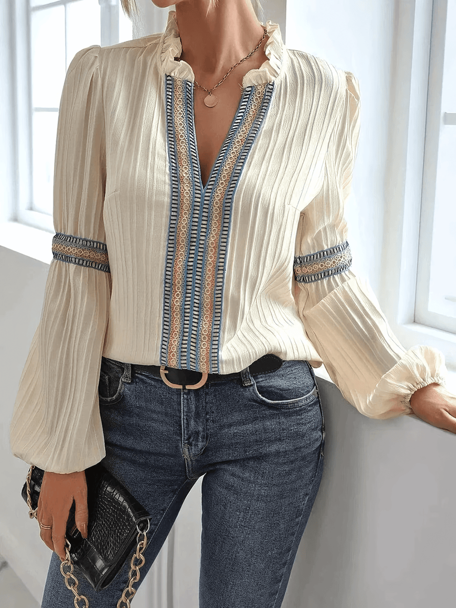 WW | Spitzen Boho Chic Bluse Für Frauen