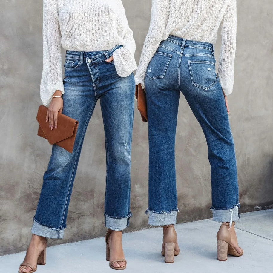 WW | Trendy Jeanshose mit Hoher Taille