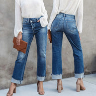 WW | Trendy Jeanshose mit Hoher Taille