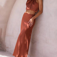 WW | Kleid Gäste Hochzeit Damen Halter Ärmellos Damen Elegante Abend Zweiteilige Brautjungfernkleid