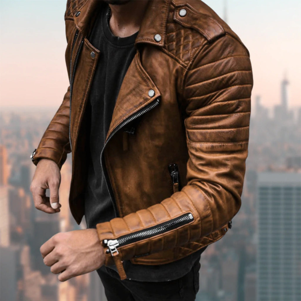 WW | Leder Motorradjacke Für Herren