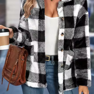 Karierte Winterjacke