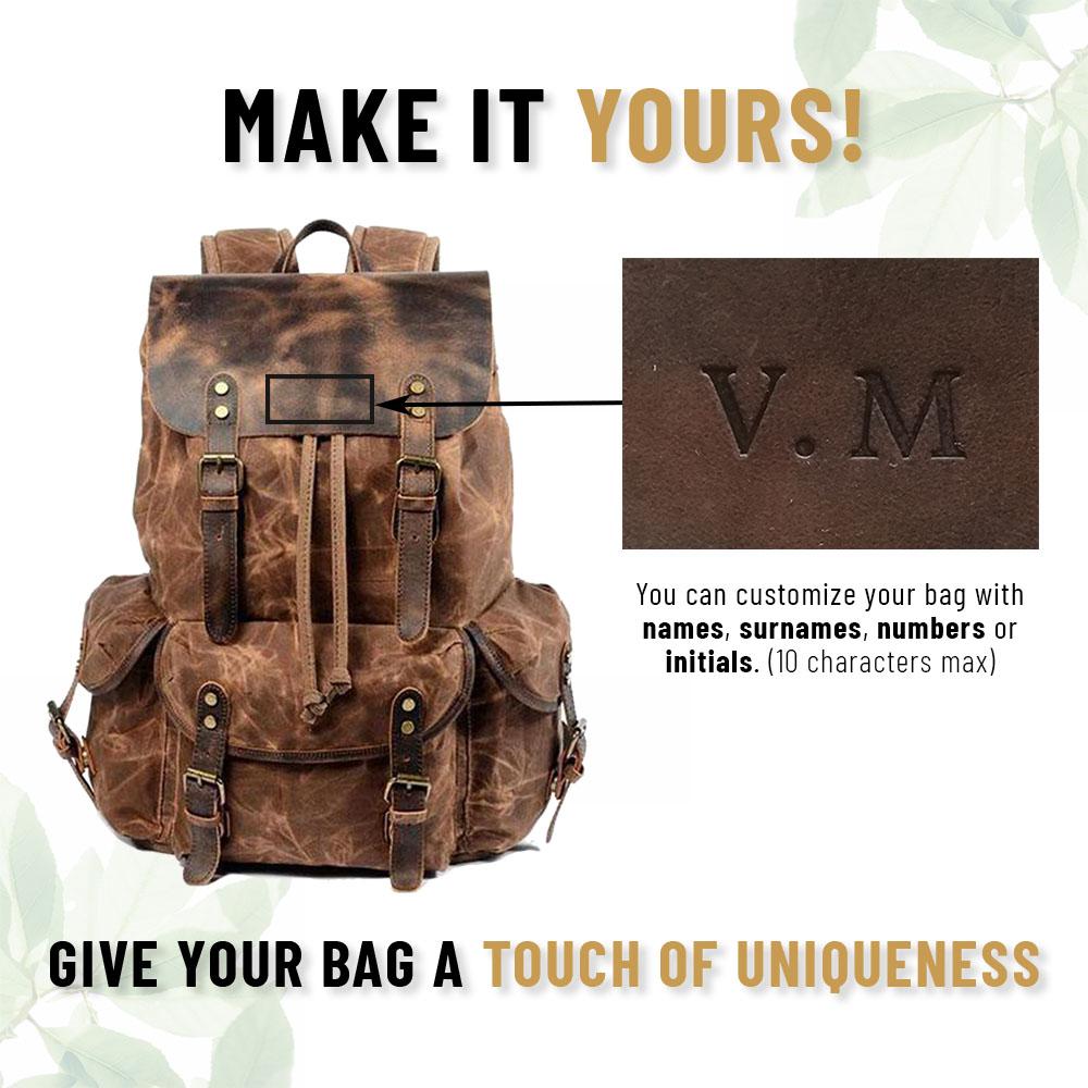 W&W Mode | Canvas Leder Rucksack - Nachhaltig und stilvoll für den täglichen Gebrauch