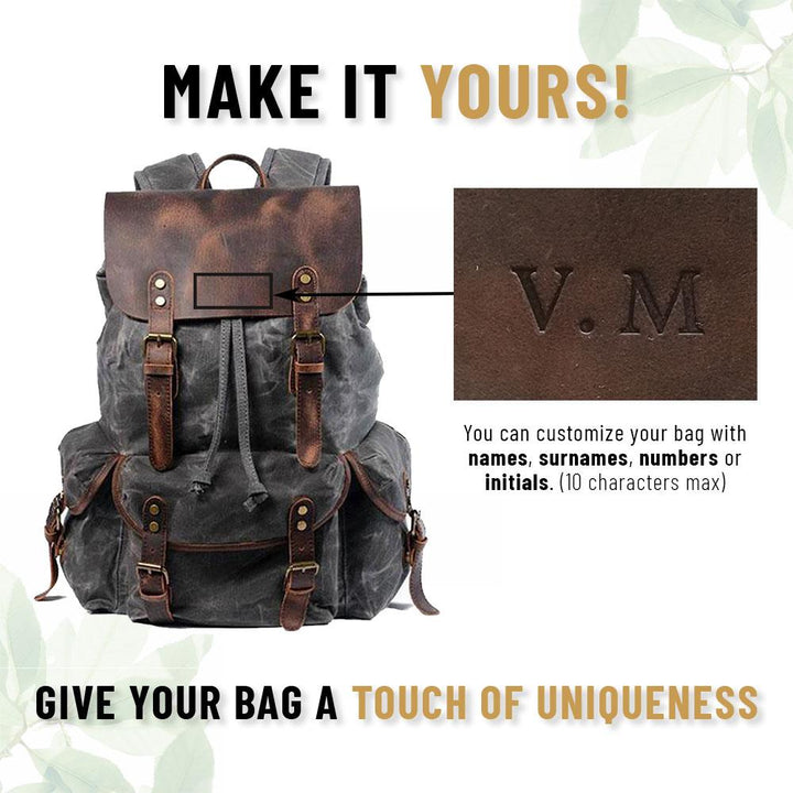 W&W Mode | Canvas Leder Rucksack - Nachhaltig und stilvoll für den täglichen Gebrauch