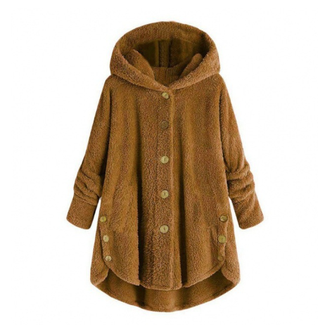 W&W Mode Mantel mit Kapuze für Frauen aus warmer Wolle.