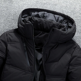 Extra warme abnehmbare Winterjacke mit Kapuze