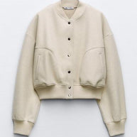 Damen Gepolstertes weiches Bomberjacke