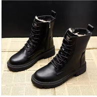 WW | Sorte Leder Winterstiefel