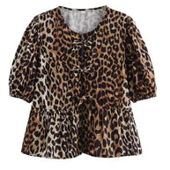 WW | Bluse Mit Leopardenmuster Und Schleife