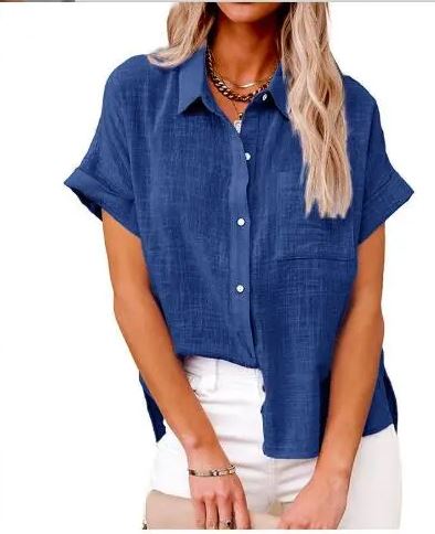 WW | Damen Top Stilvolle Jeansbluse Lässiger Und Moderner Look