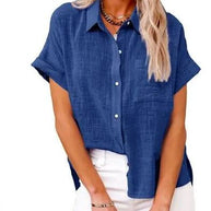 WW | Damen Top Stilvolle Jeansbluse Lässiger Und Moderner Look