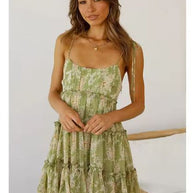 Bequemes Kleid mit Naturdruck