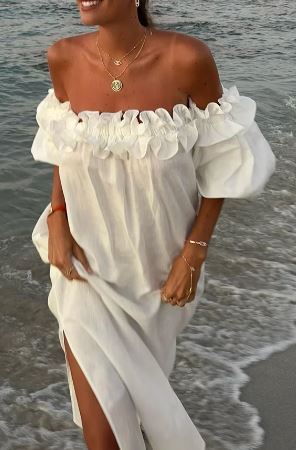 WW - Midi-Kleid mit Rüschen