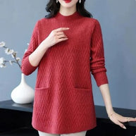 Damenpullover mit hohem Kragen