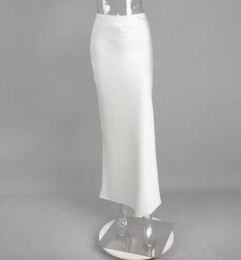 WW | Satin-Midi-Rock mit Fließendem Design für Damen