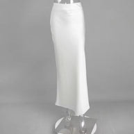 WW | Satin-Midi-Rock mit Fließendem Design für Damen
